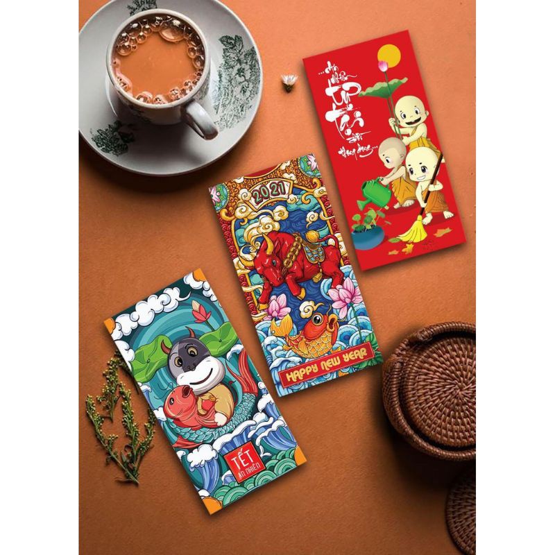 10 Bao lì xì xuân 2021, mẫu tùy chọn,giấy đẹp