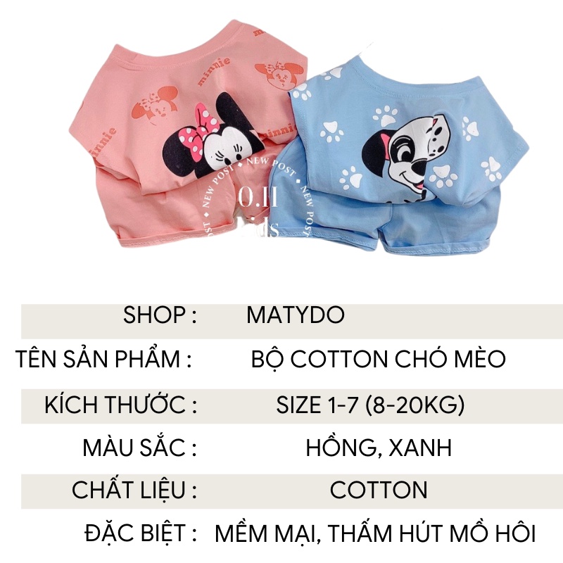 Quần áo trẻ em MATYDO đồ bộ bé trai bé gái bộ cotton hình mickey thời trang trẻ em đáng yêu