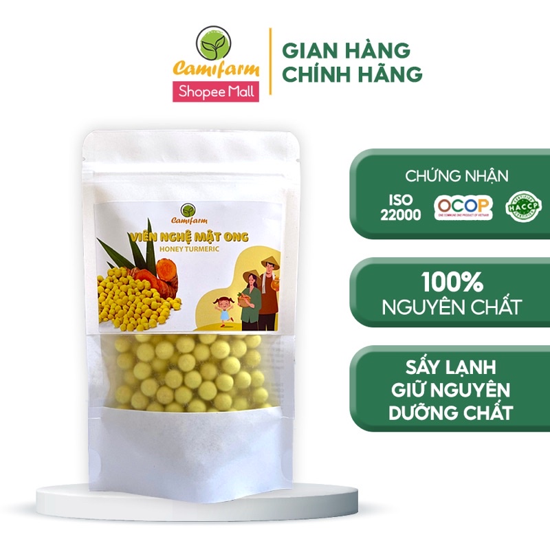 Viên nghệ mật ong Camifarm 100g - Tốt cho dạ dày, tá tràng, phụ nữ sau sinh