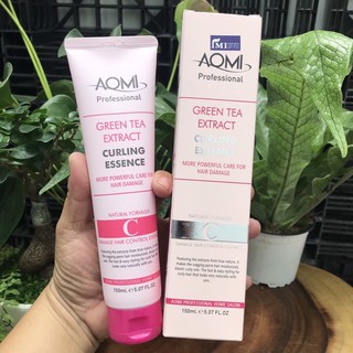 GEL TẠO KIỂU TÓC XOĂN NÀO TỐT? Gel tạo kiểu tự nhiên AOMI Green Tea Extract Curling Essence 150ml