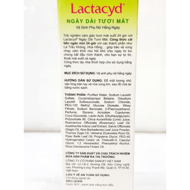 Dung dịch vệ sinh phụ nữ Lactacyd