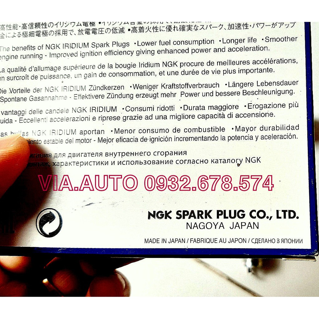 Bugi NGK Iridium cao cấp dùng cho Toyota Zace, Suzuki Carry, Pjero, Matiz, Spark