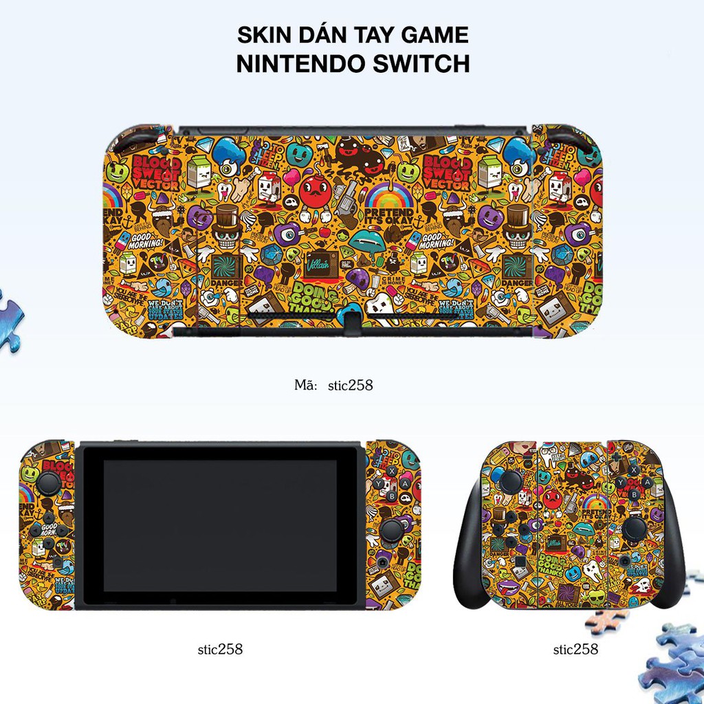 Skin dán máy Nintendo Switch in hình sticker Siêu Đẹp