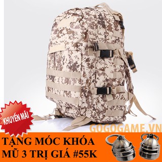 Ba Lô 3 Pubg  - Tặng Kèm Móc Khóa Mũ Level 3 Sa Mạc Size Lớn Cực Chất