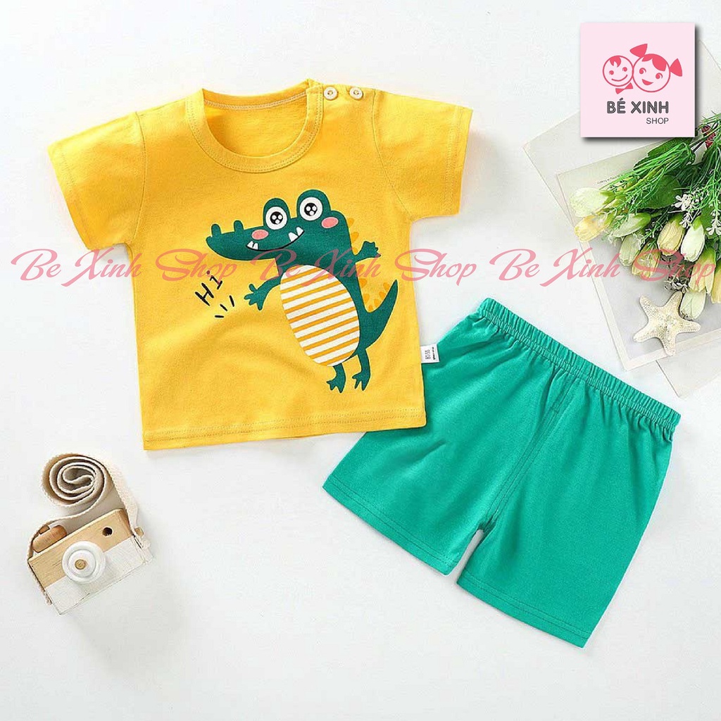 Đồ bộ Quần áo trẻ em cho bé trai bé gái nam nữ Minky Mom  Đồ bộ minky mom thun lạnh cho em bé gái trai NÚT VAI