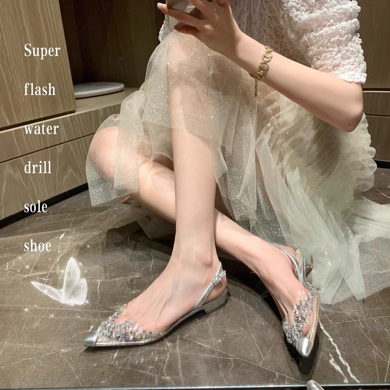 Giày bệt đính đá bling bling công chúa