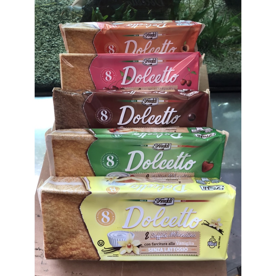 Bánh Bông Lan Ý Kem Sôcôla Hương vị Chocolate ITALY gói 200g (8 x 25g))