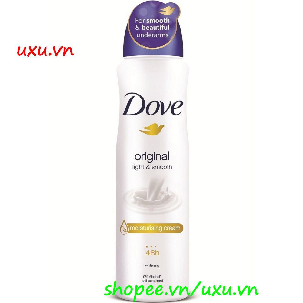 Xịt Khử Mùi Nữ 150Ml Dove Original, Với uxu.Vn Tất Cả Là Chính Hãng.