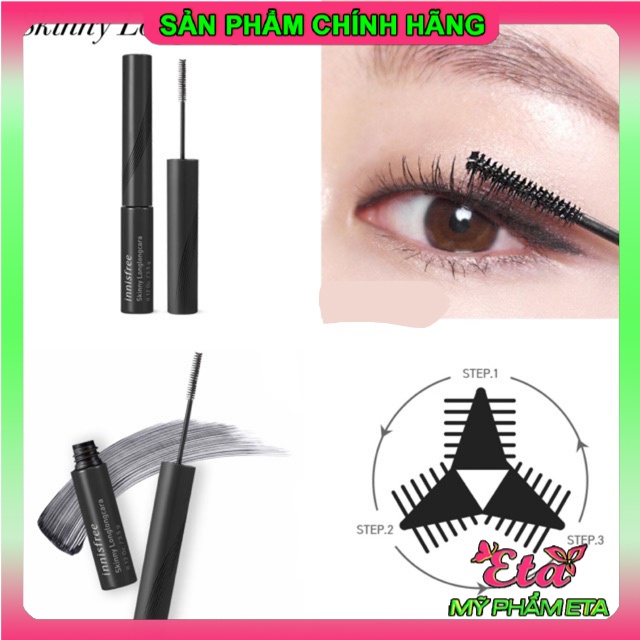 Mascara chuốt mi cao cấp INNISFREE SKINNY chống nước làm dày và dài mi hiệu quả