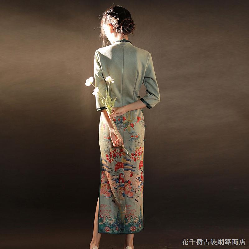 Đầm sườn xám cách tân phong cách Retro trẻ trung cho nữ | BigBuy360 - bigbuy360.vn