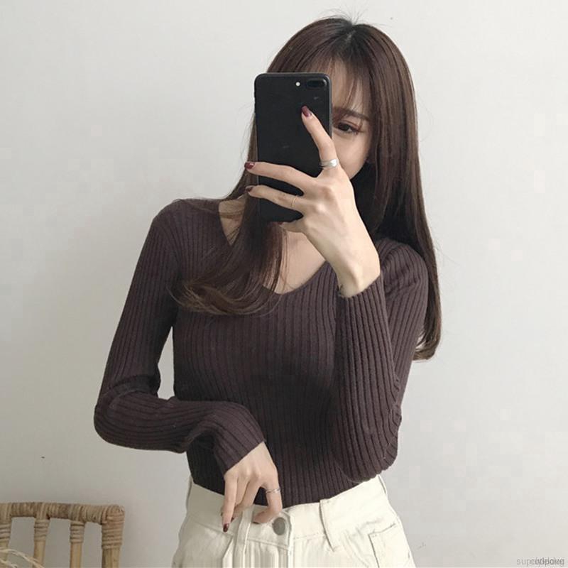 Áo Len Nữ Tay Dài Cổ Chữ V Thời Trang Cho Nữ | BigBuy360 - bigbuy360.vn