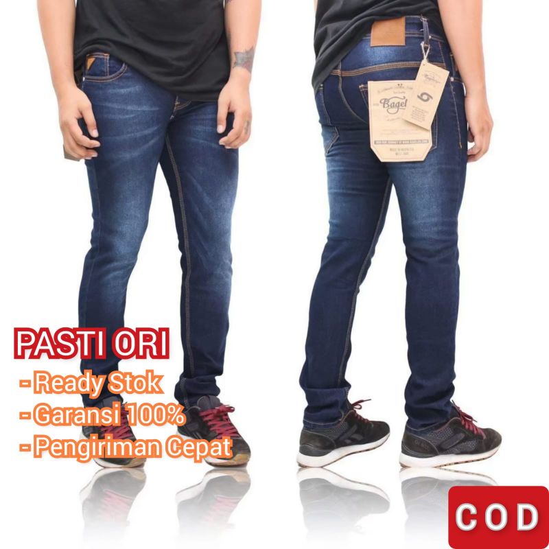 Quần Jeans nam ống bó phối màu F005