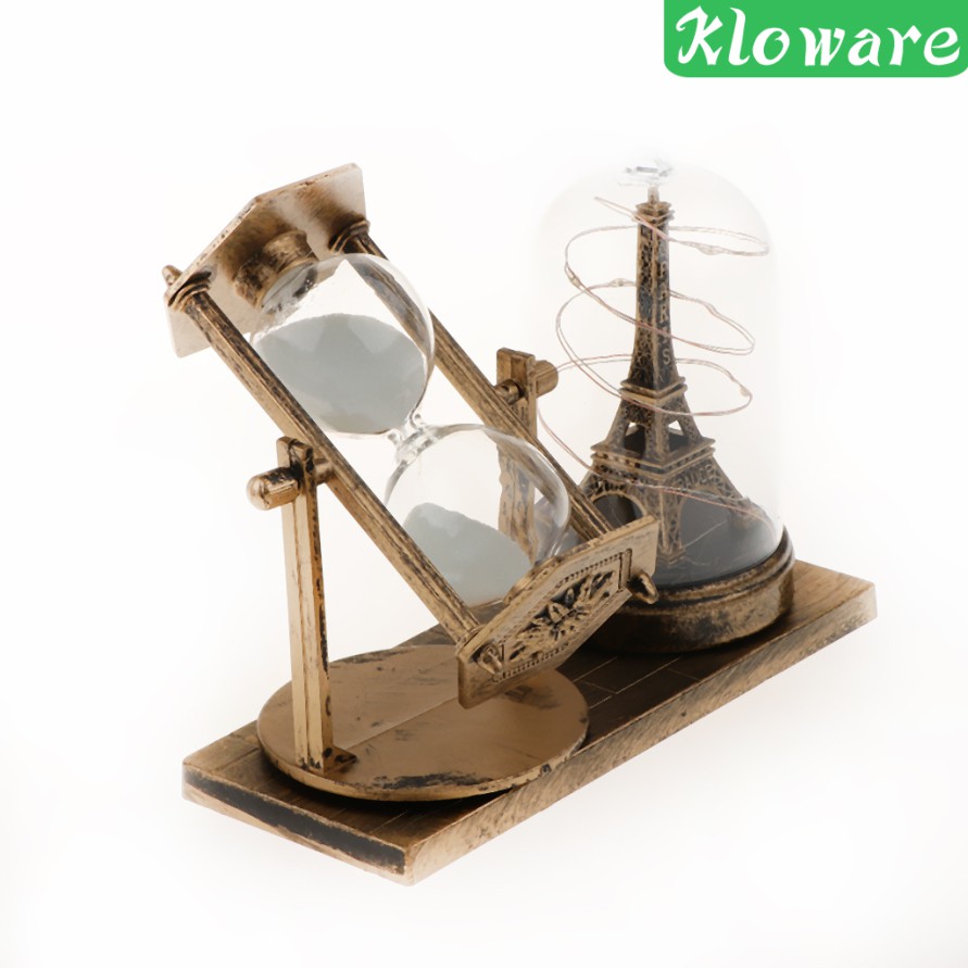 [Kloware] Đồng Hồ Cát Hẹn Giờ Với Đèn Tích Hợp Cho Tủ Rượu Vang Trang Trí Màu Vàng