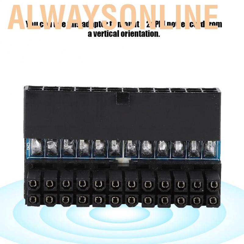 Alwaysonline 24Pin Female to Male 90 Degree Right Angle ATX Power Connector Adapter  change the mounting direction