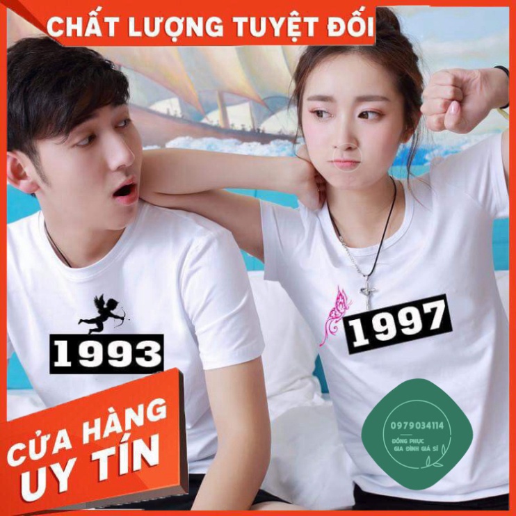 Áo thun giá sỉ { GIÁ SỈ } ÁO CẶP NĂM SINH GIA ĐÌNH, NHÓM { INBOX IN NĂM SINH THEO YÊU CẦU }