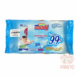 Khăn ướt cao cấp GOON 55 tờ/bịch cho bé, không mùi, xuất xứ Thái Lan