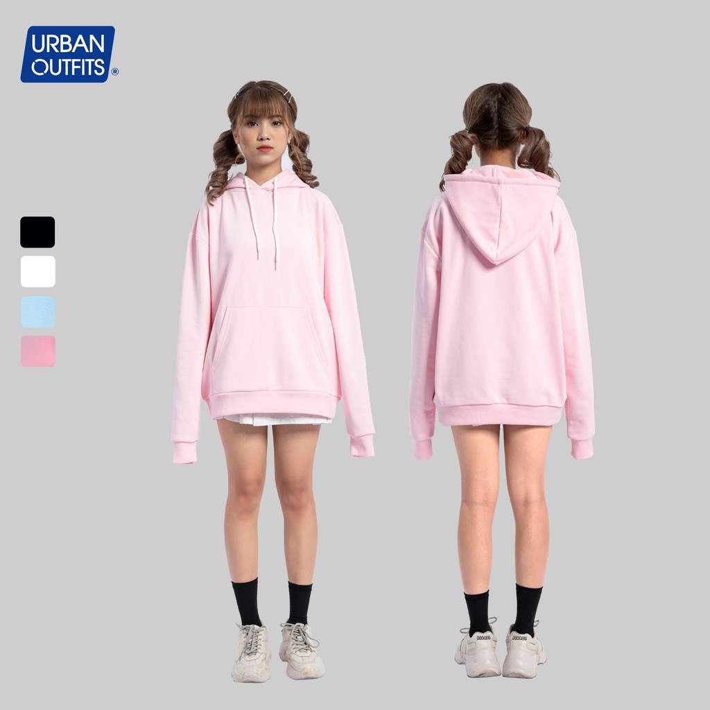 Áo Hoodie Nữ Nam Form Rộng URBAN OUTFITS Kiểu Trơn HOO05 Chui Đầu Thun Cotton Nỉ Cá Local Brand
