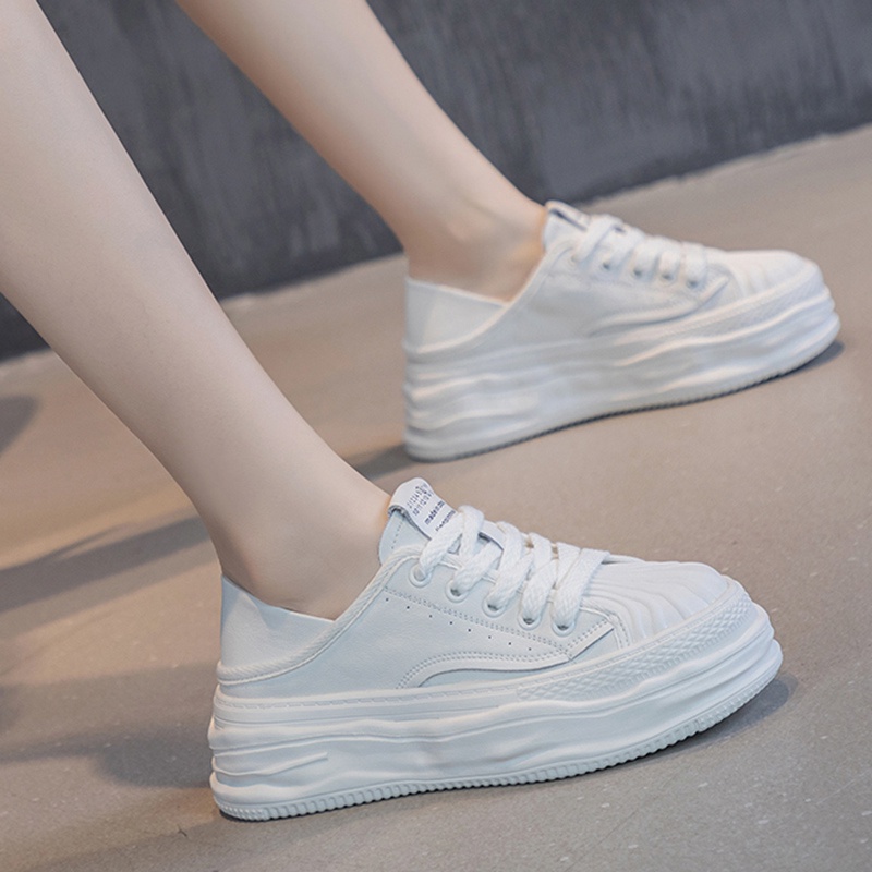 💘 Giày Thể Thao Trắng Đế Dày Phong Cách Hàn Quốc 💘  Đế Mềm Thiết Kế Mới Đơn Giản Thời Trang