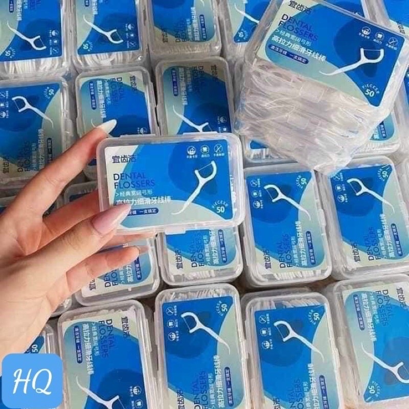 Hộp 50 cái tăm chỉ nha khoa