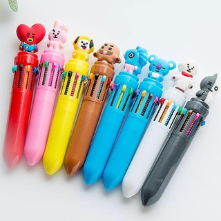 [Rẻ Vô Địch] Bút Bi 10 Màu Nhiều Ngòi Họa Tiết Hoạt Hình Đáng Yêu Siêu Cute