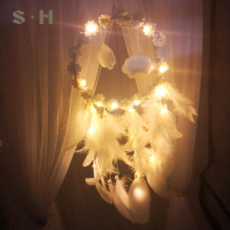 Dream Catcher phát sáng đèn LED treo trang trí không gian