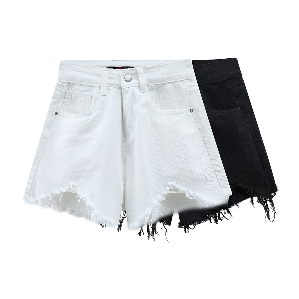 Quần Short Denim Lưng Cao Phong Cách Hàn Quốc Thời Trang Cho Nữ