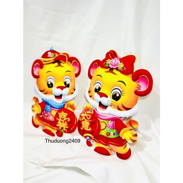 Combo 31 cặp hổ dán trang trí tết