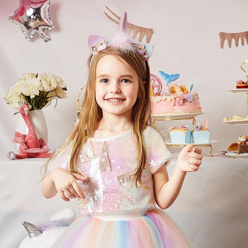 [ VIDEO ẢNH THẬT ] SET VÁY ÁO SEQUIN NGỰA UNICORN - MY LITTLE PONY SIÊU XINH BÉ GÁI