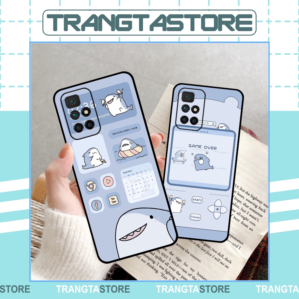 Ốp Xiaomi Redmi 10 in hình nền cá mập đáng yêu giá rẻ