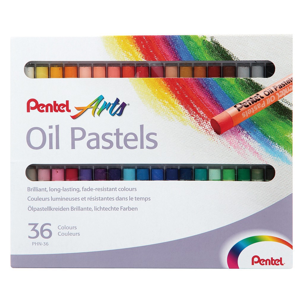Bộ màu sáp dầu PENTEL 16/36/50 màu - PENTEL Arts Oil Pastels Set 12/16/36/50 colors