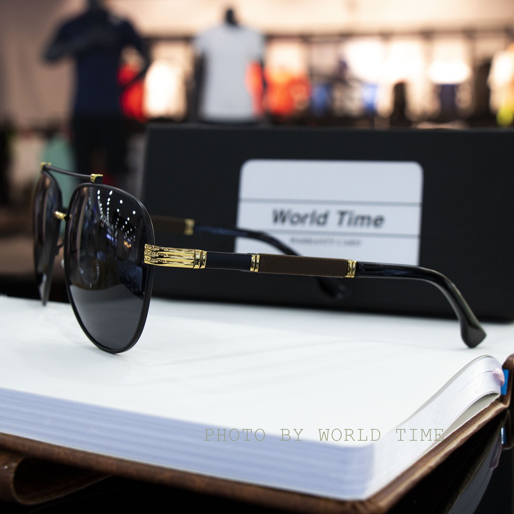 Kính mát nam cao cấp World Time  P3979 full box, thẻ bảo hành 12 tháng, tròng Polarized, chống chói, chống loá,