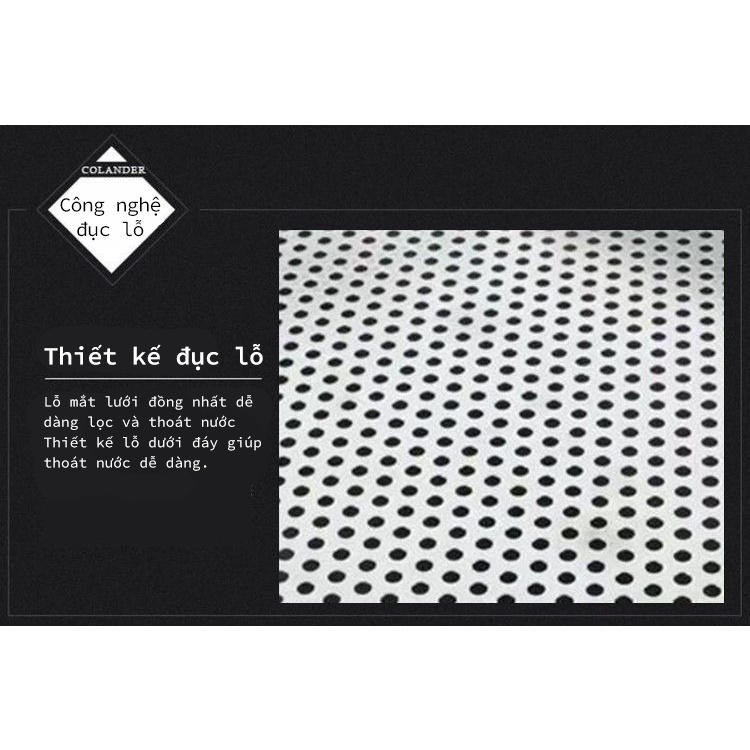 Khay thoát nước hình chữ nhật chất liệu inox giá đỡ chén bát thoát nước rổ đựng rau trái cây