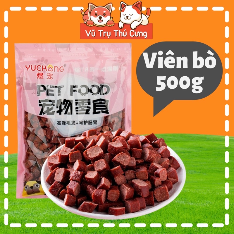 Snack thịt bò que, viên bò cho Chó Yuchang 500g