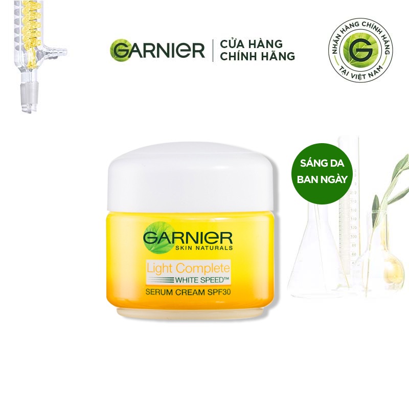 [Mã FMCGMALL -8% đơn 250K] Kem dưỡng serum sáng da ban ngày Garnier SPF30 18ml