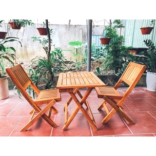 Bàn ghế gỗ xếp, bàn ghế cà phê