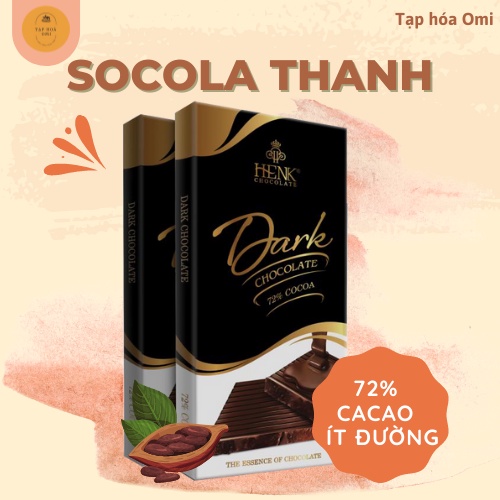 Socola Đen Nguyên Chất HENK 72% Cacao