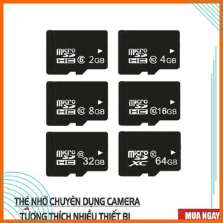 Thẻ nhớ MicroSD Class 10 Tốc độ cao (Đen) 8GB/16GB/32GB/64GB
