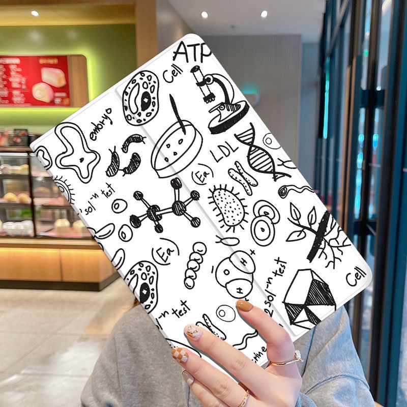 Bao Da Máy Tính Bảng In Họa Tiết Sáng Tạo Chống Rơi Vỡ Cho ipad pro mini6 / 5 8.3 inch air2 / 3 iPad2 / 3 / 4 Ốp