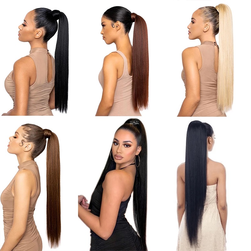 Tóc đuôi ngựa giả Wigsin kiểu thẳng dài 85cm thời trang cho nữ