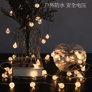 [DÙNG PIN/ USB][3M-20 ĐÈN] Đèn Led Bóng Pha Lê Cherry Ball Trong Suốt Có Bọt Nước