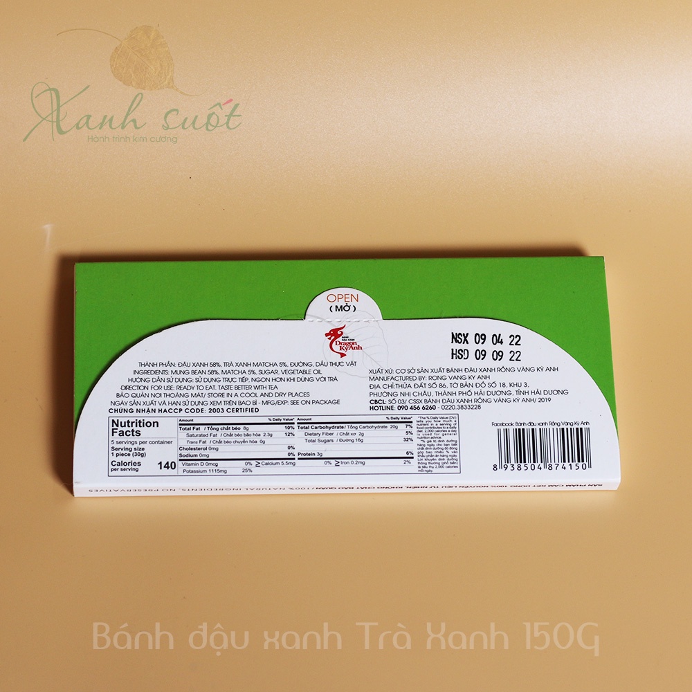 Bánh Đậu Xanh Hải Dương- Làm Quà- Truyền Thống, Ngọt Vừa, Thơm Ngon - Mung Beans Cake