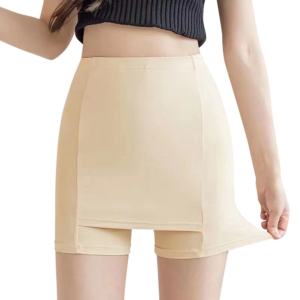 Quần lót legging FINETOO dáng ngắn đáy trơn mịn đáy quần ngắn vừa vặn phía trước dành cho nữ