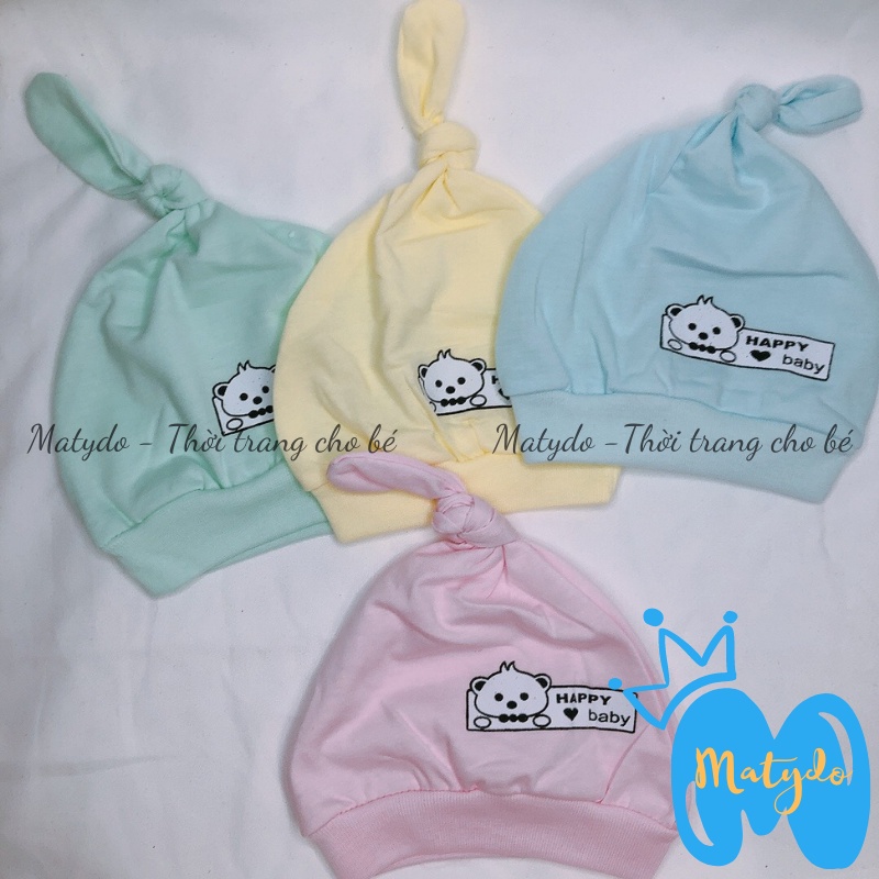 Mũ sơ sinh cho bé mũ củ tỏi mũ che thóp an toàn cho bé phụ kiện mũ nón cho trẻ sơ sinh MSS03