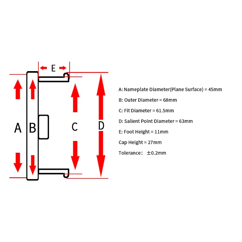Bộ 4 nắp chụp mâm bánh xe hơi họa tiết volk / rays 2020 kích thước 68mm