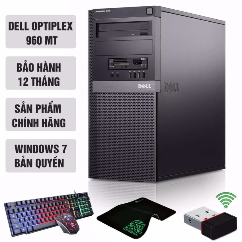 Máy tính văn phòng Dell Optiplex 960 MT (Core 2 Duo E8400, Ram 8GB, SSD 120GB, HDD 1TB) + Quà Tặng - Hàng Nhập Khẩu | BigBuy360 - bigbuy360.vn