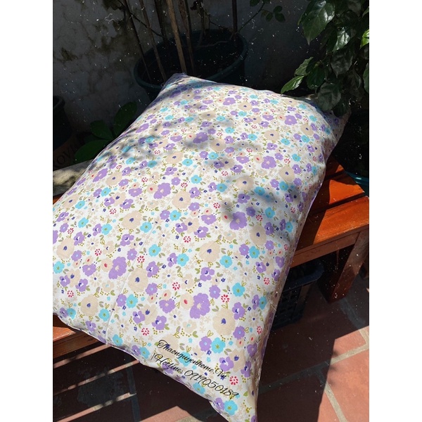 Vỏ gối cotton, gối bông gạo tự nhiên cỡ 50x68cm