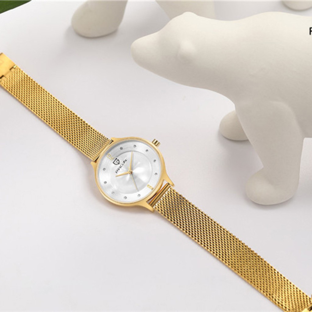 Đồng hồ đeo tay nữ thời trang Pagini PA2188 dây kim loại cao cấp siêu bền, chống nước, chống xước | BigBuy360 - bigbuy360.vn