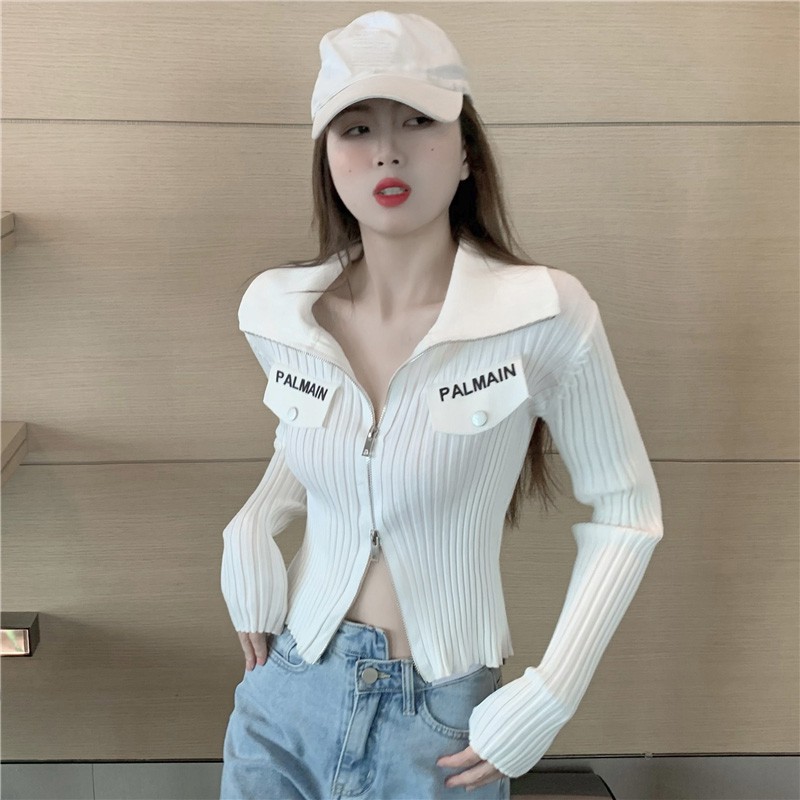 Áo len cardigan khóa 2 đầu sexy thời thượng