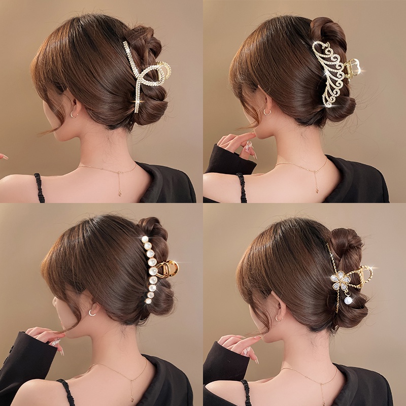 Kẹp Tóc Đính Ngọc Trai Thời Trang Cho Nữ
