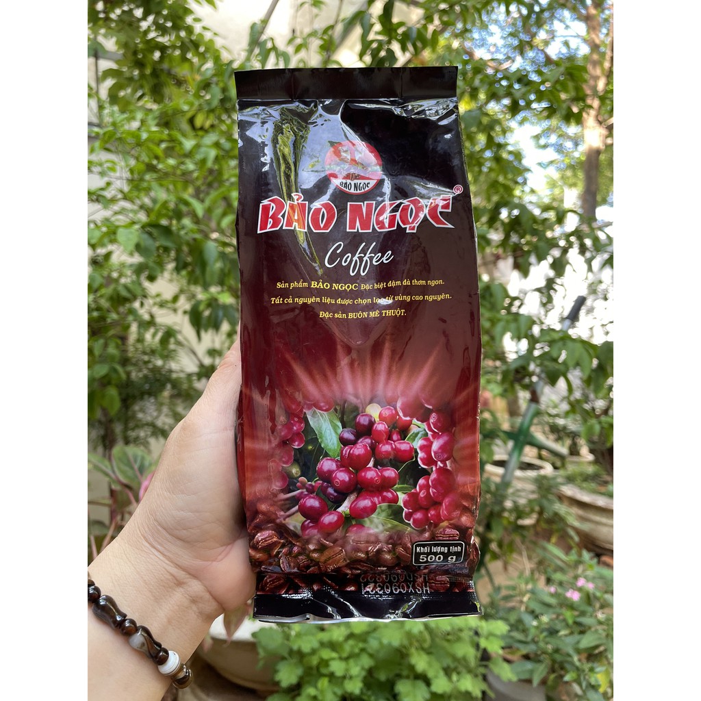 500gr Cà phê bột Bảo Ngọc - Thành phần hạt Coffee Robusta & Culi nguyên chất rang mộc
